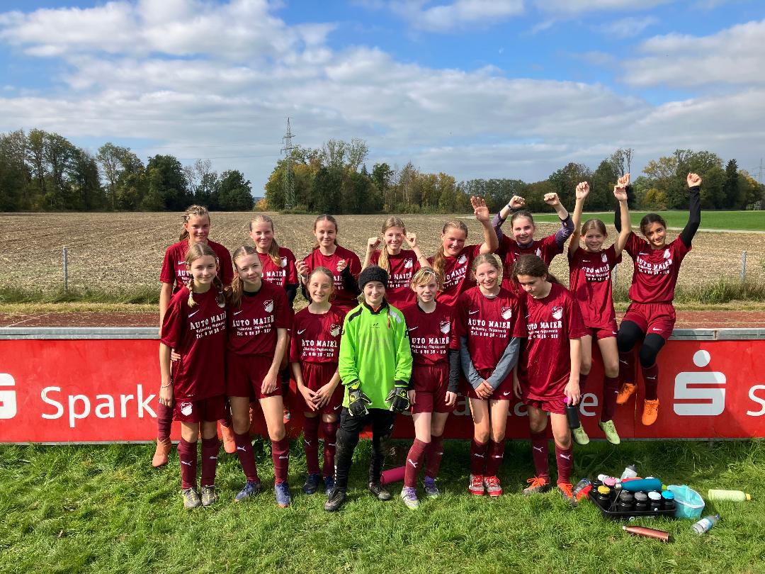 Die C-Juniorinnen nach ihrem 5:1-Sieg gegen den ASV Rott a. Inn